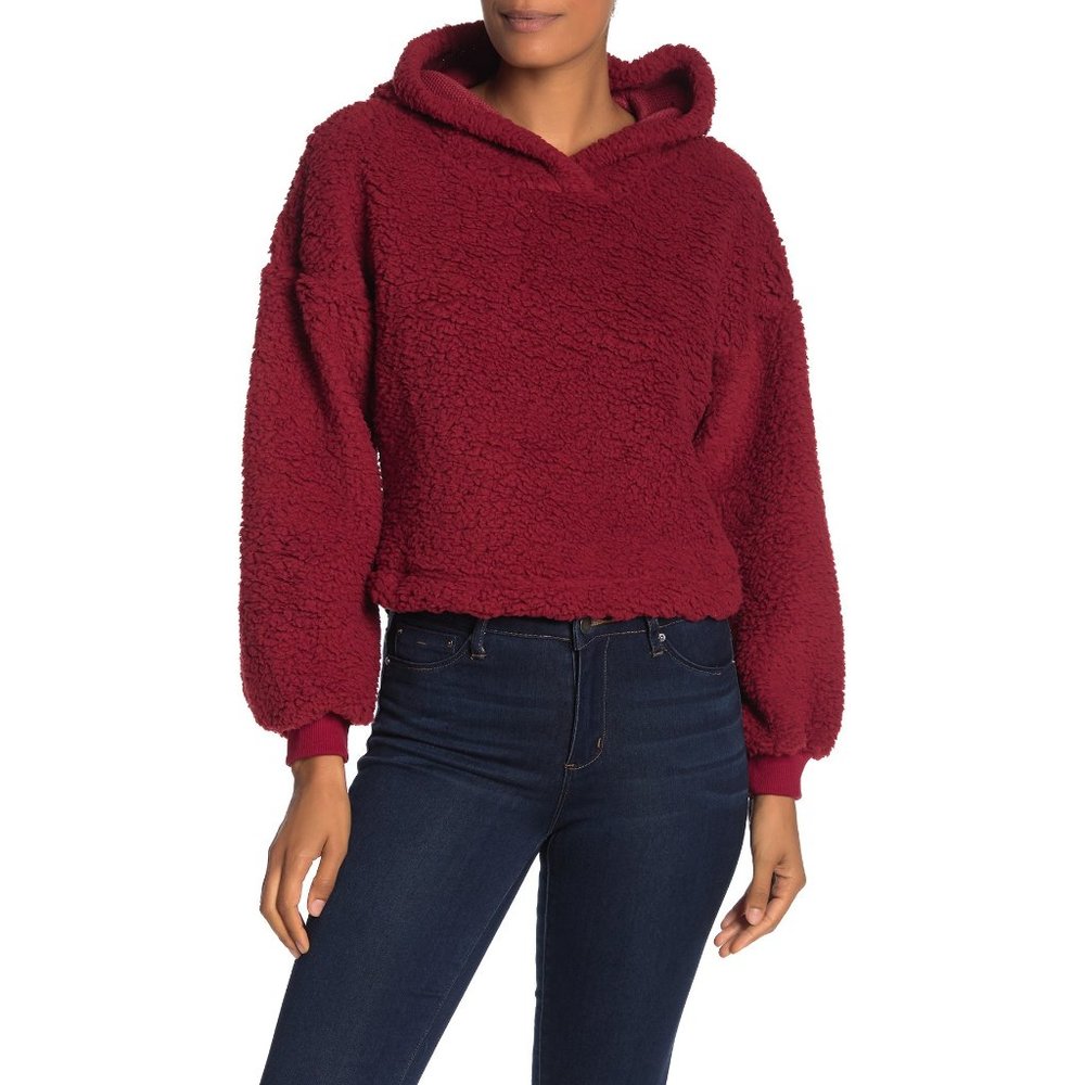 NWT Cotton Emporium Fleece Teddy Pullover Hoodie